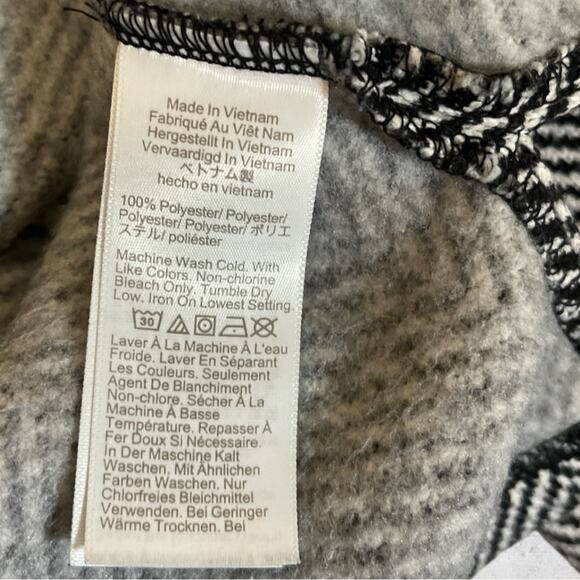 J. Crew Factory Long Sleeve Funnel Neck Pullover Herringbone Fleece Lined Size M - Picture 12 of 14